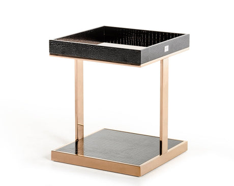 A&X Padua Modern Small Champagne & Rosegold End Table | Home Elegance USA