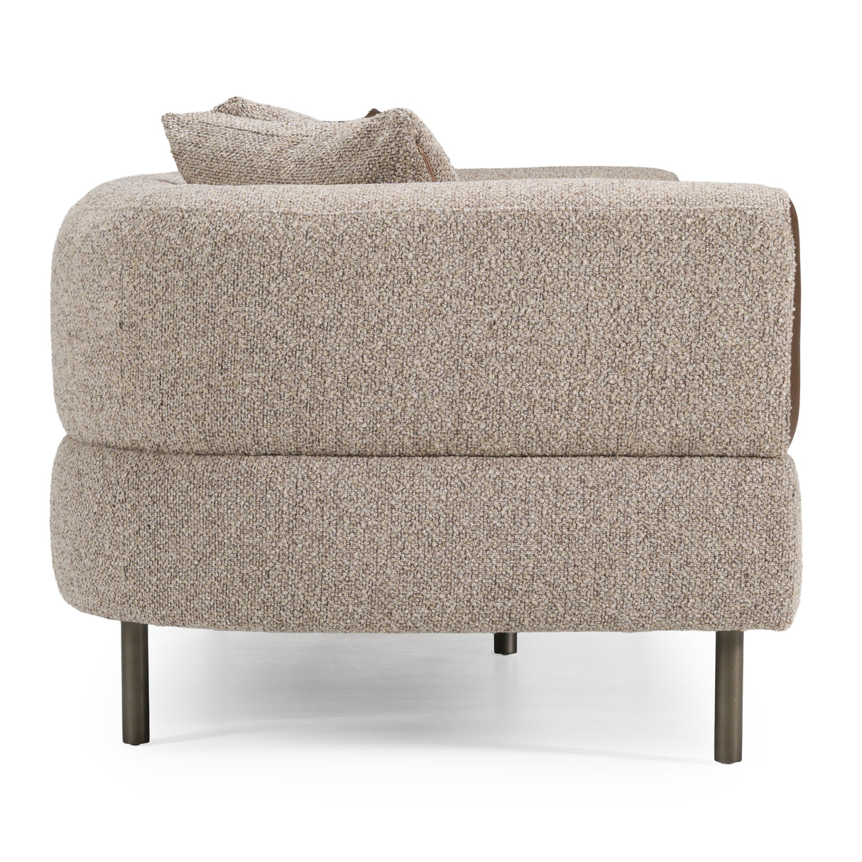 Plume - Modern Brown Fabric Sofa - View Image 1