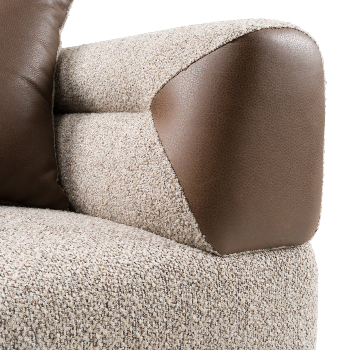 Plume - Modern Brown Fabric Sofa - View Image 1
