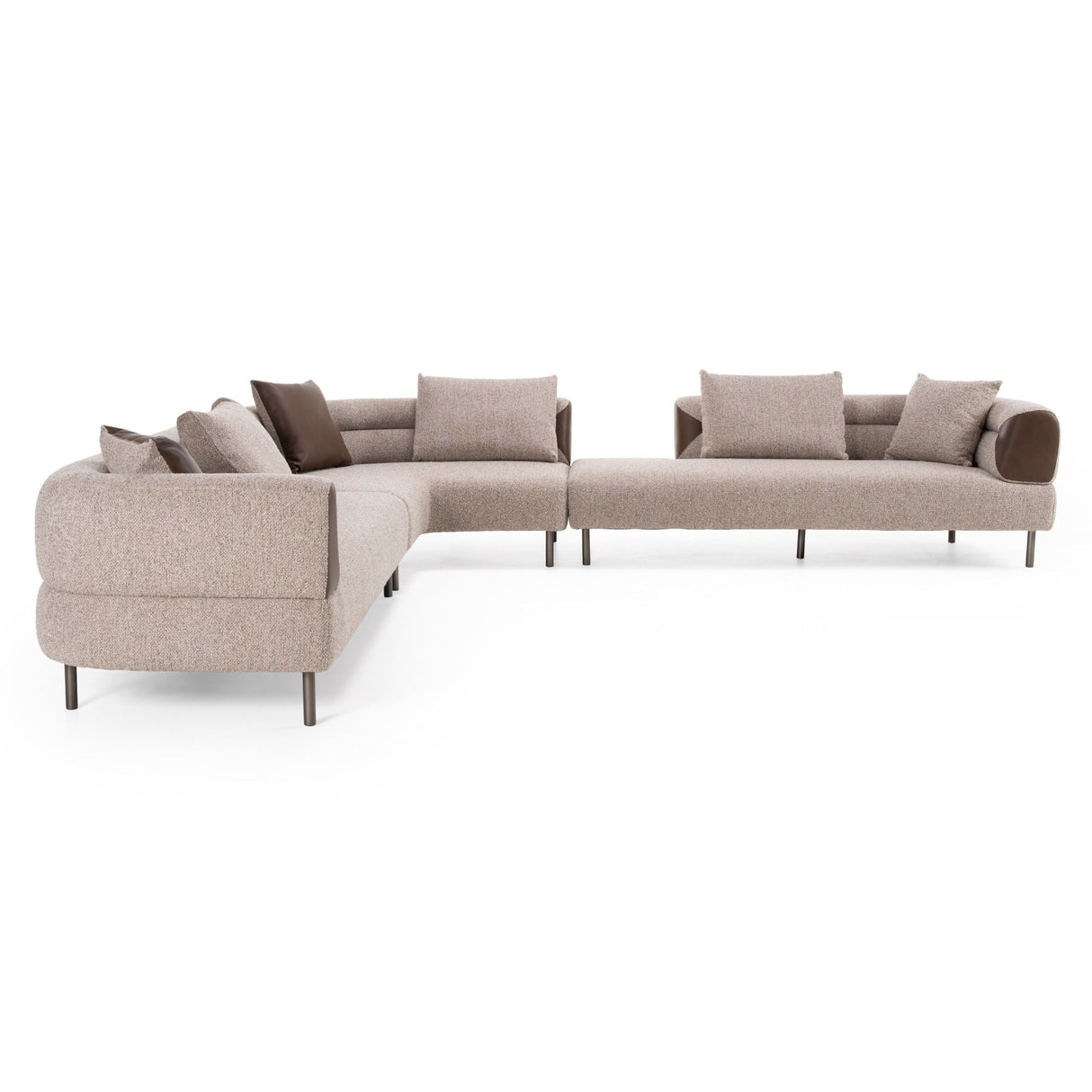 Plume Modern Brown Fabric Sectional Sofa – VIG Furniture - Home Elegance USA