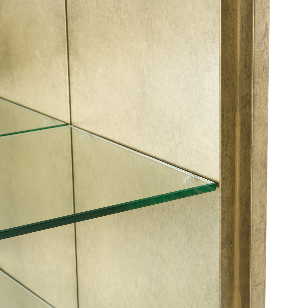 Poise - Modern Antique Brass + Mirror Bookcase - View Image 1