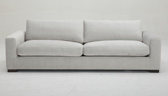 Divani Casa Poppy - Modern White Fabric Long Sofa