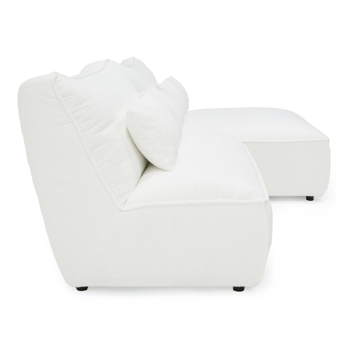Divani Casa Racine - Modern White Fabric Modular Sectional Sofa