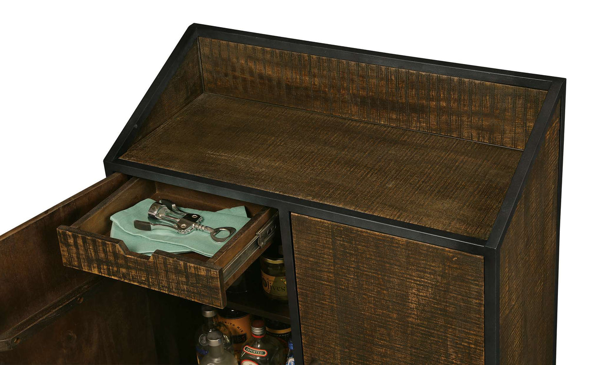 Rare VIntage Wine & Bar Console - top corner open | Howard Miller