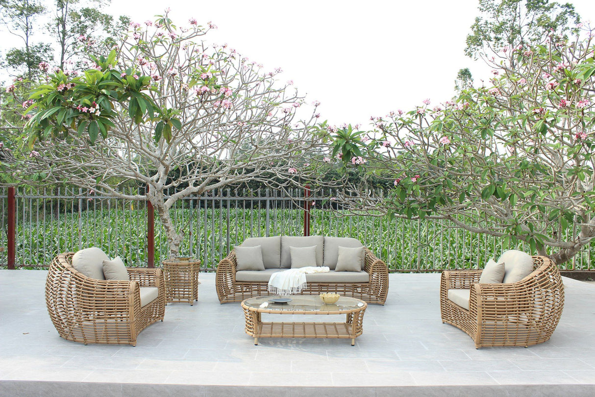 VIG Furniture - Renava Sandra Outdoor Sofa Set Beige with End Table