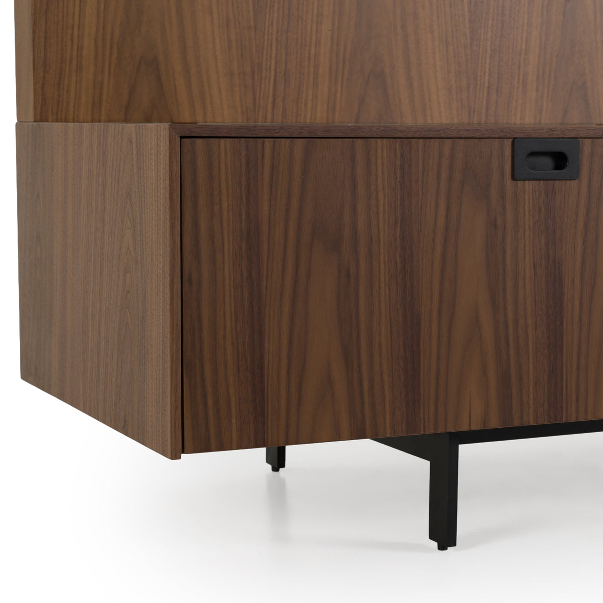 Raskin - Contemporary Walnut Entertainment Center w/ LED Lighting - View Image 1