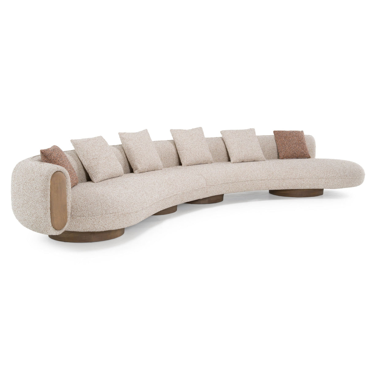 Raywood Modern Sectional Sofa in Multicolored Boucle Fabric and Ash Frame | VIG Furniture - sold by Home Elegance USA