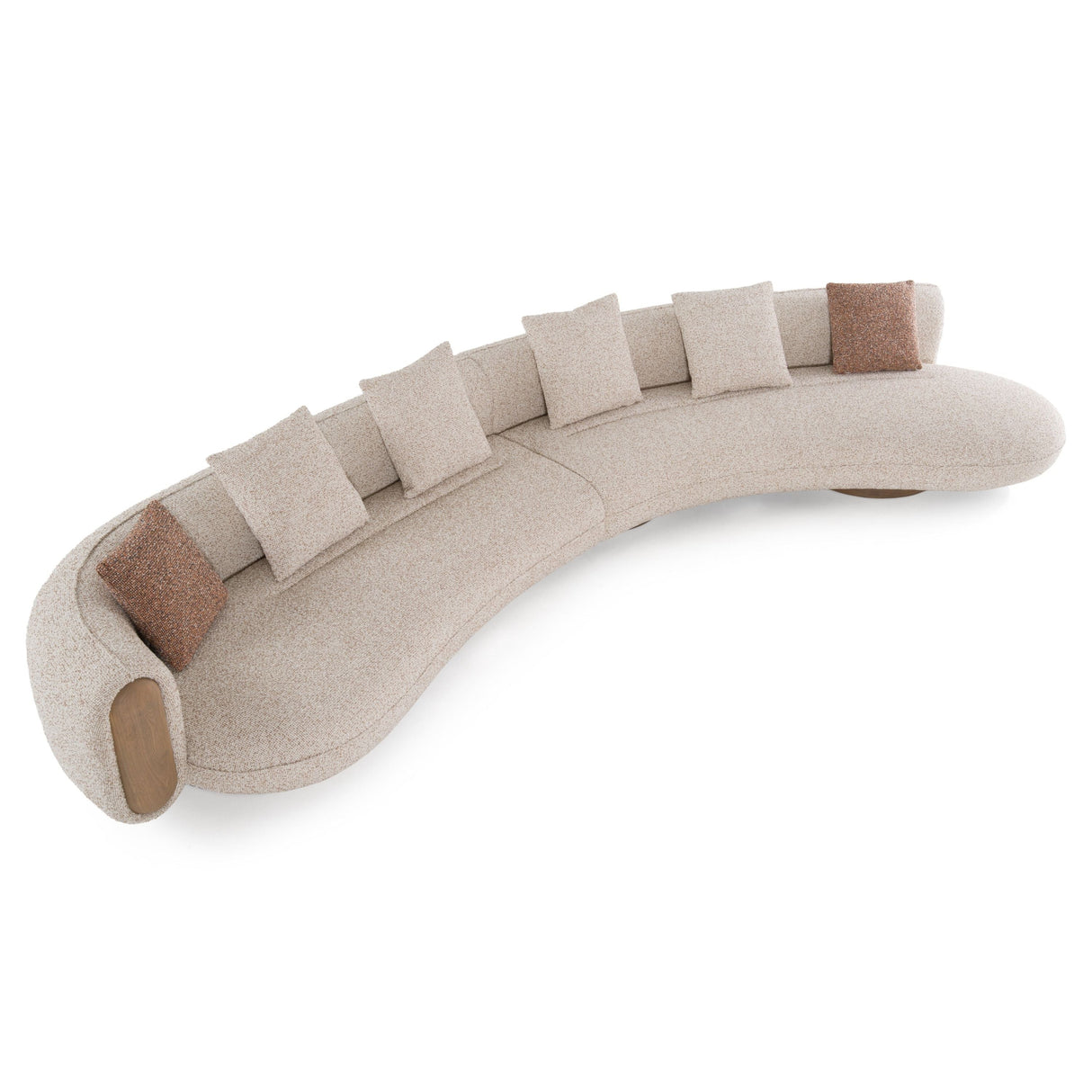Raywood Modern Sectional Sofa in Multicolored Boucle Fabric and Ash Frame | VIG Furniture - sold by Home Elegance USA