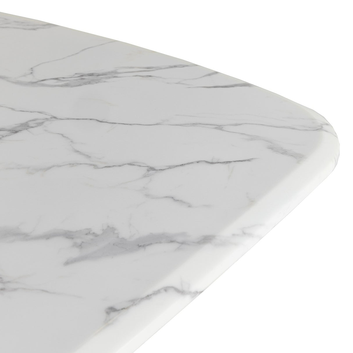 Reynold - Glam Faux Marble + Gold Stainless Steel Dining Table - View Image 1