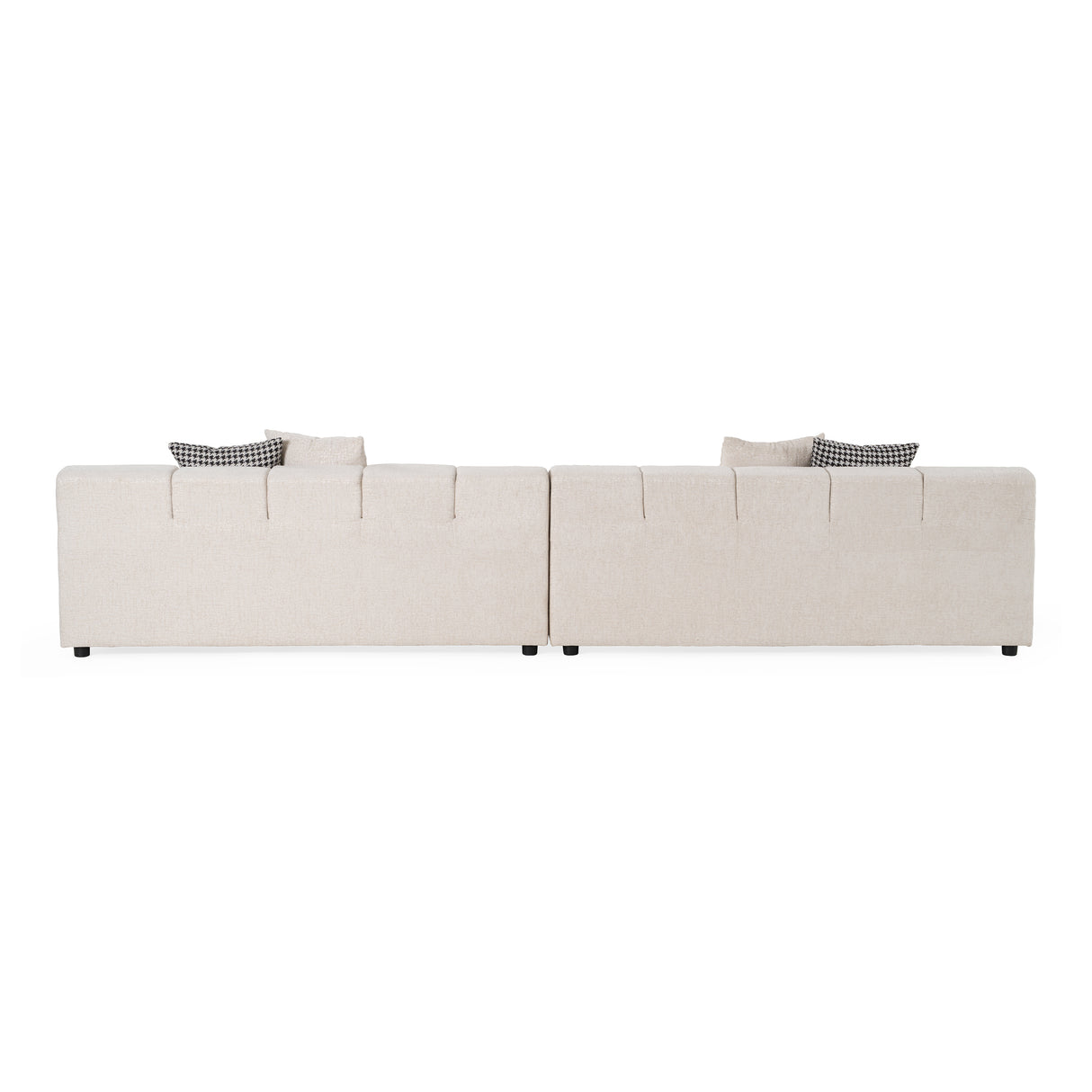 Rhonda - Modern Ivory Beige Fabric Modular Sectional Sofa - View Image 1