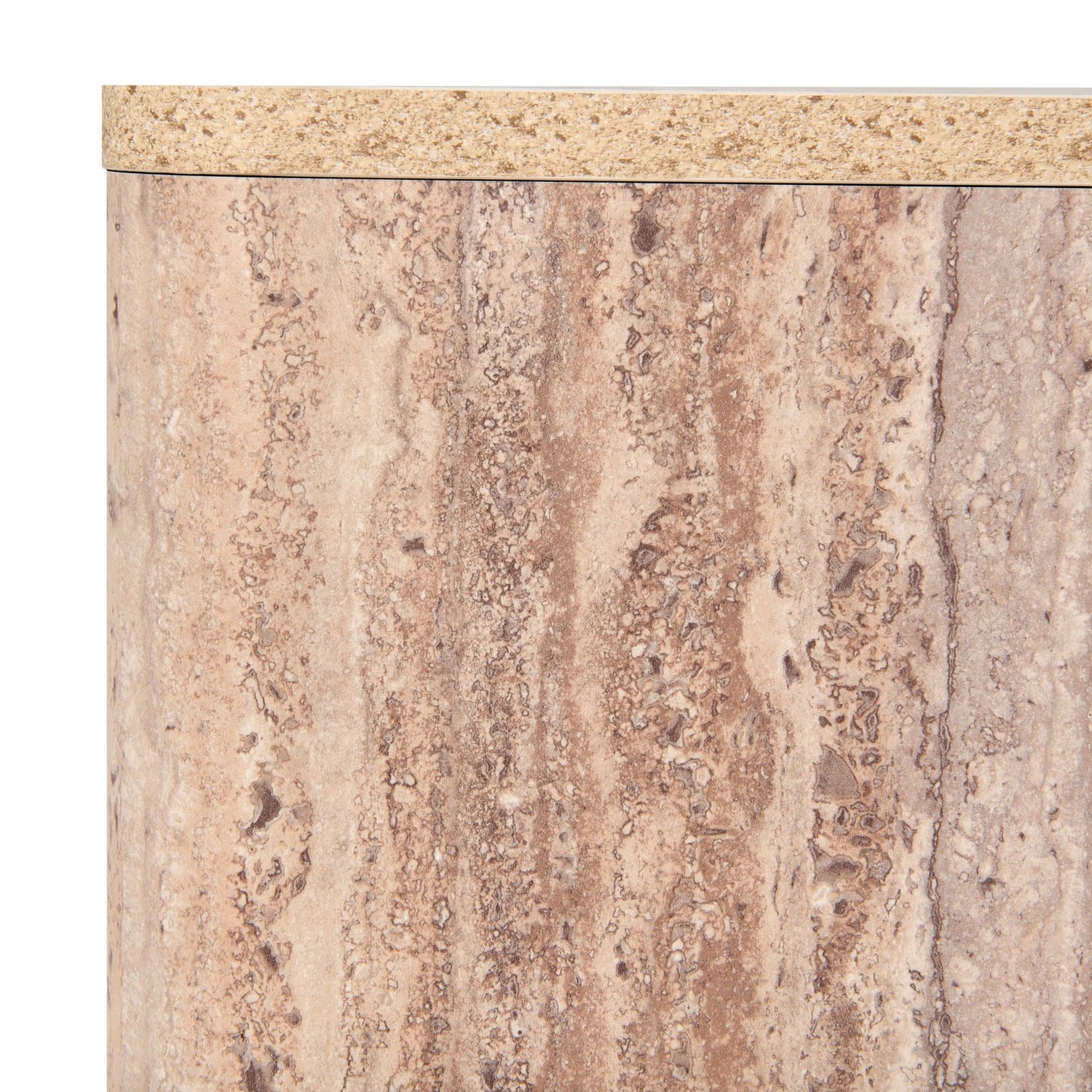 Nova Domus Roma - Modern Faux Travertine Square Coffee Table
