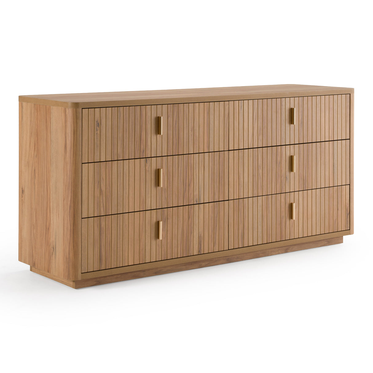 Roma - Modern Oak + Gold Dresser - View Image 1