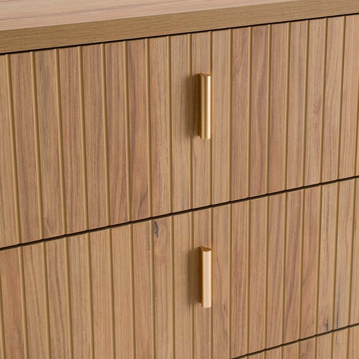 Roma - Modern Oak + Gold Dresser - View Image 1