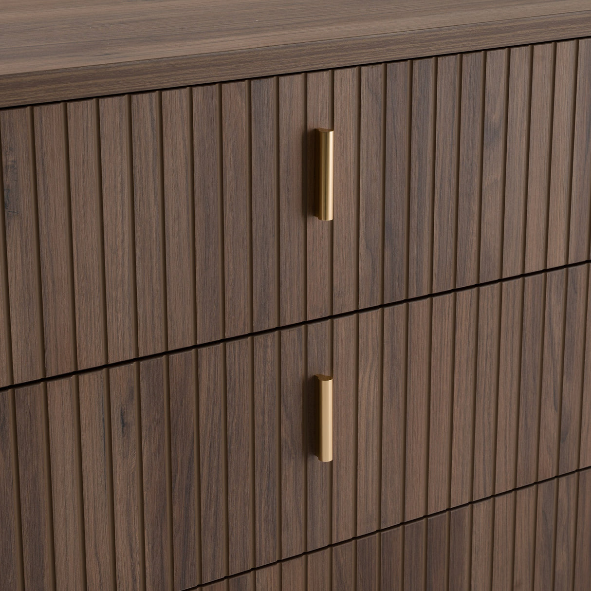 Roma - Modern Walnut + Gold Dresser - View Image 1