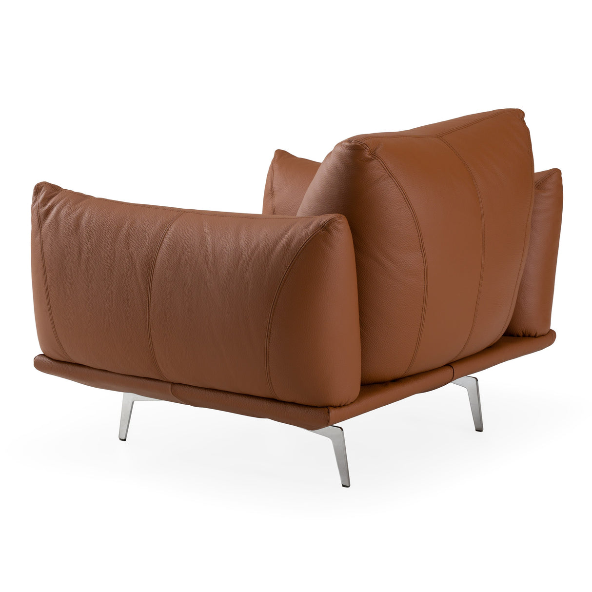 Saint Tropez - Modern Italian Cognac Leather Accent Chair - View Image 1