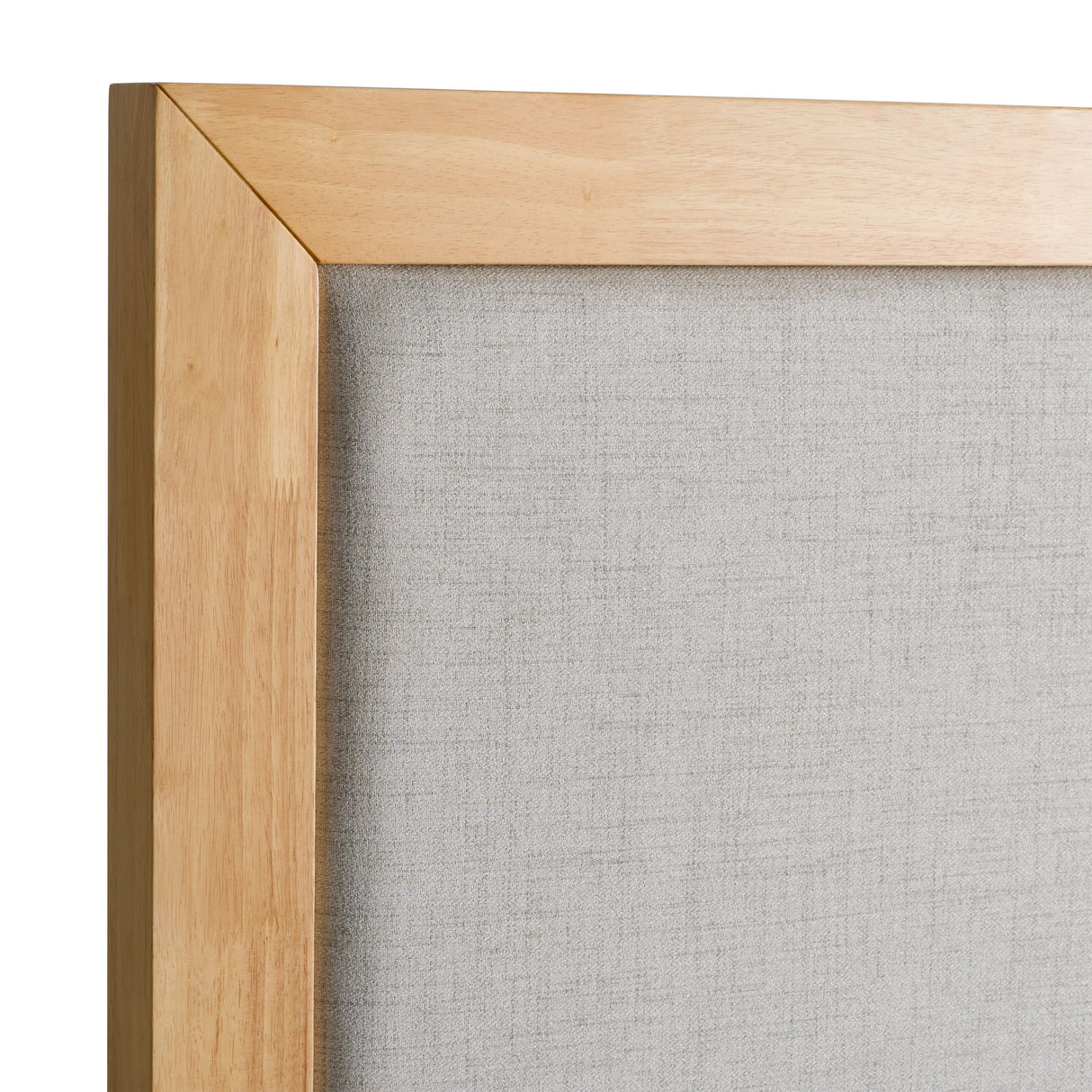 Eastern King Santa Barbara - Modern Grey Fabric + Natural Bed