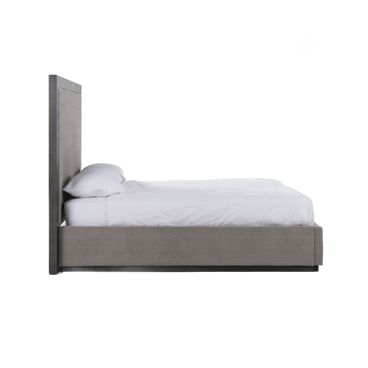 Queen Santa Barbara - Modern Grey Fabric + Grey Wash Bed