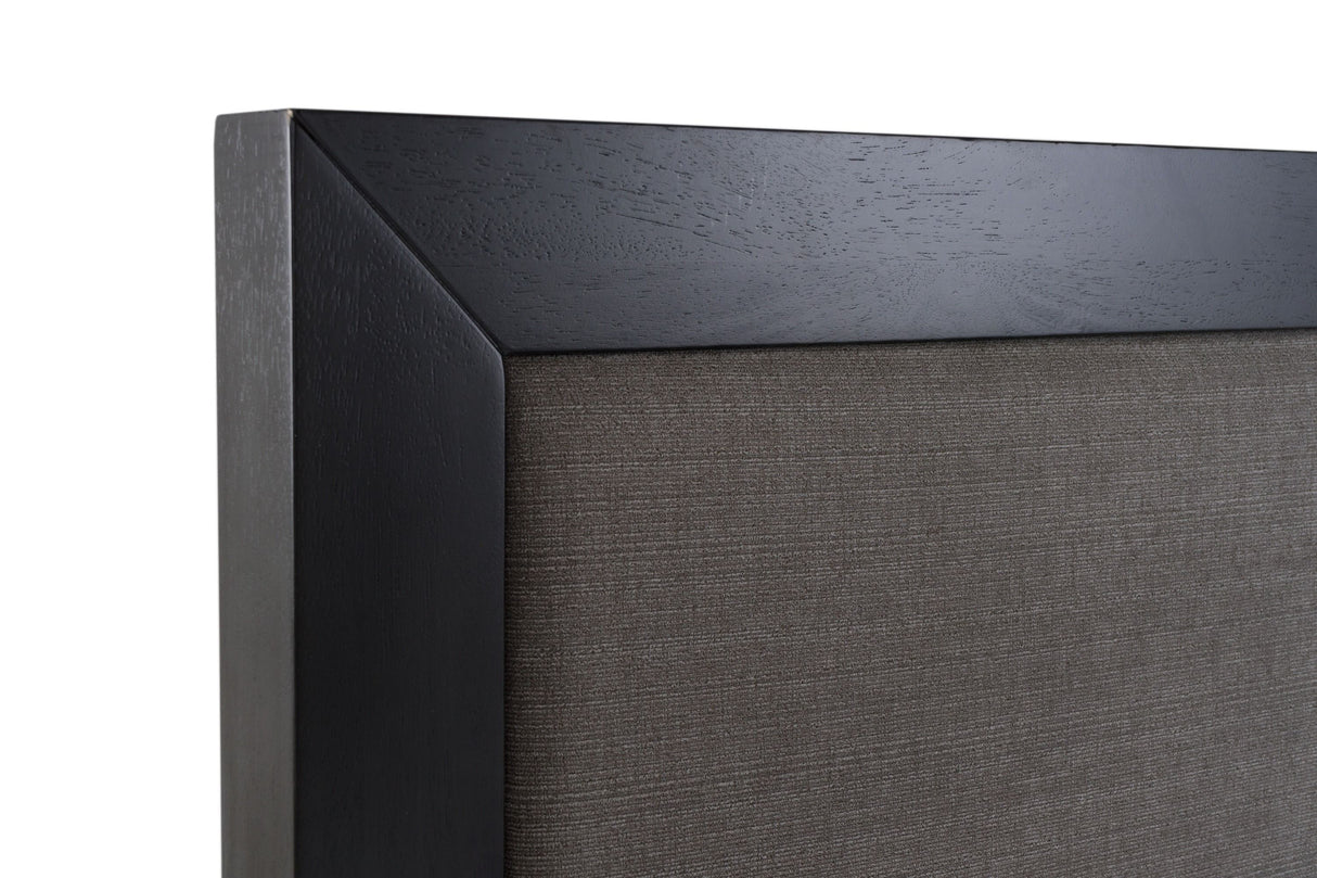 Eastern King Santa Barbara + Santa Monica - Modern Grey Fabric + Grey Wash Bedroom Set
