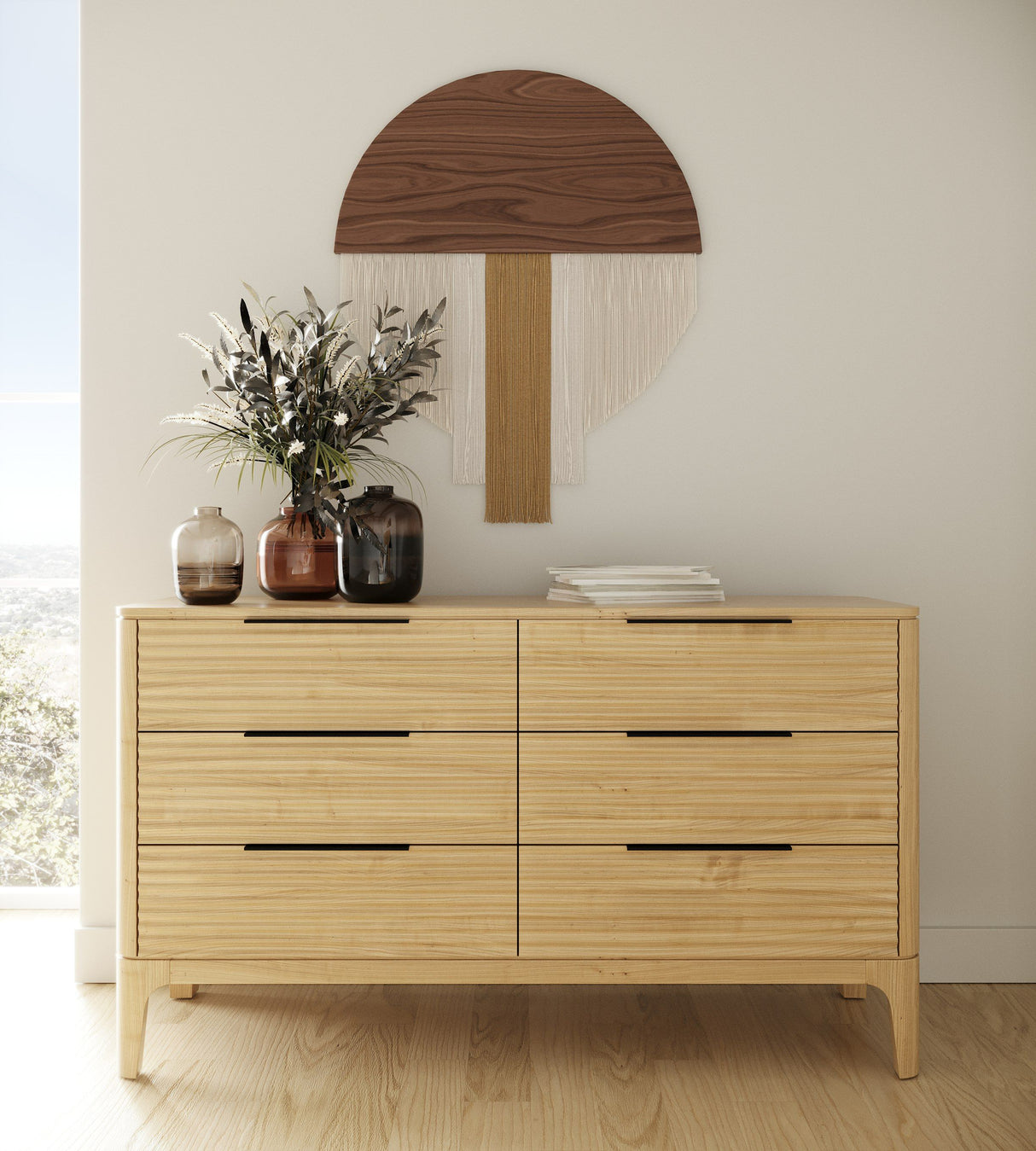Eastern King Seattle - Modern Natural Oak Bedroom Set