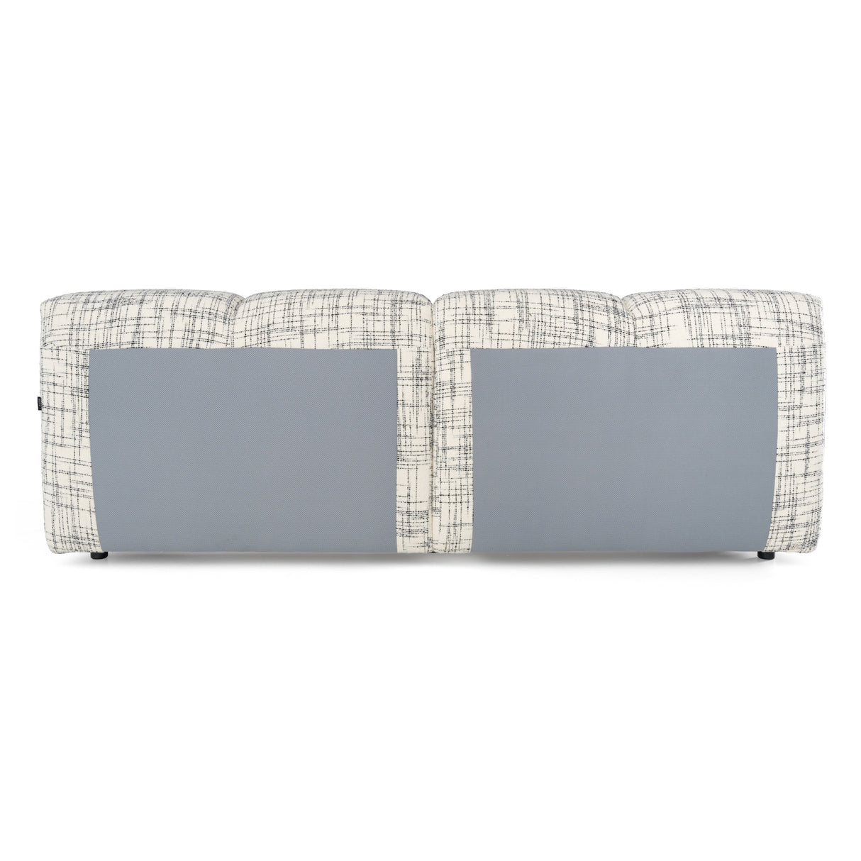 Eastern King Shiloh - Modern Off-White + Black Fabric Bed - View Image 1