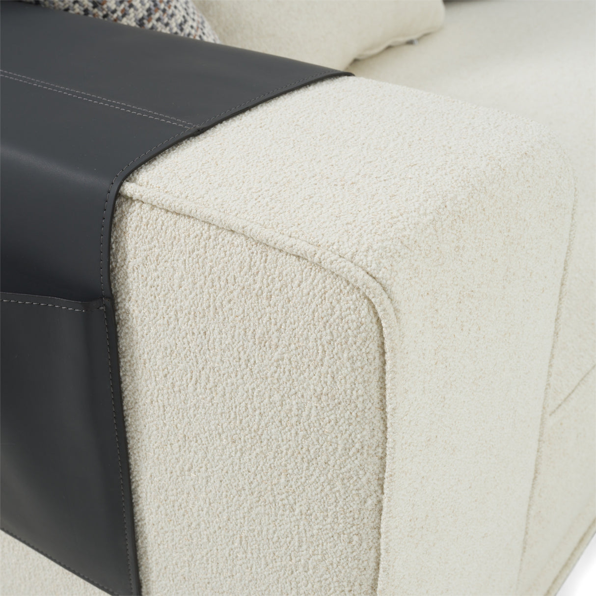 Siret - Modern Ivory Fabric Modular Sectional Sofa W/ Coffee Table - View Image 1