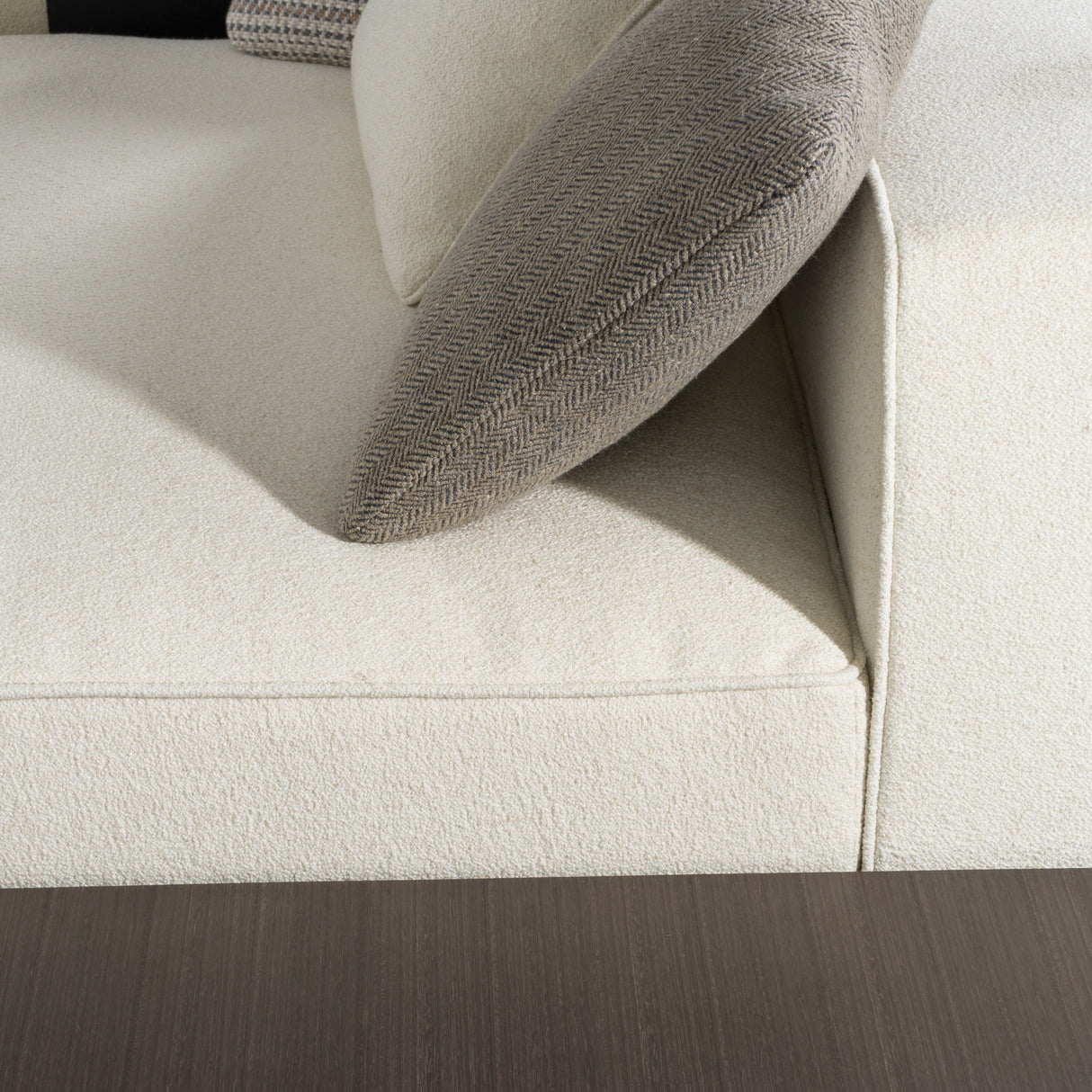 Siret - Modern Ivory Fabric Modular Sectional Sofa W/ Coffee Table - View Image 1