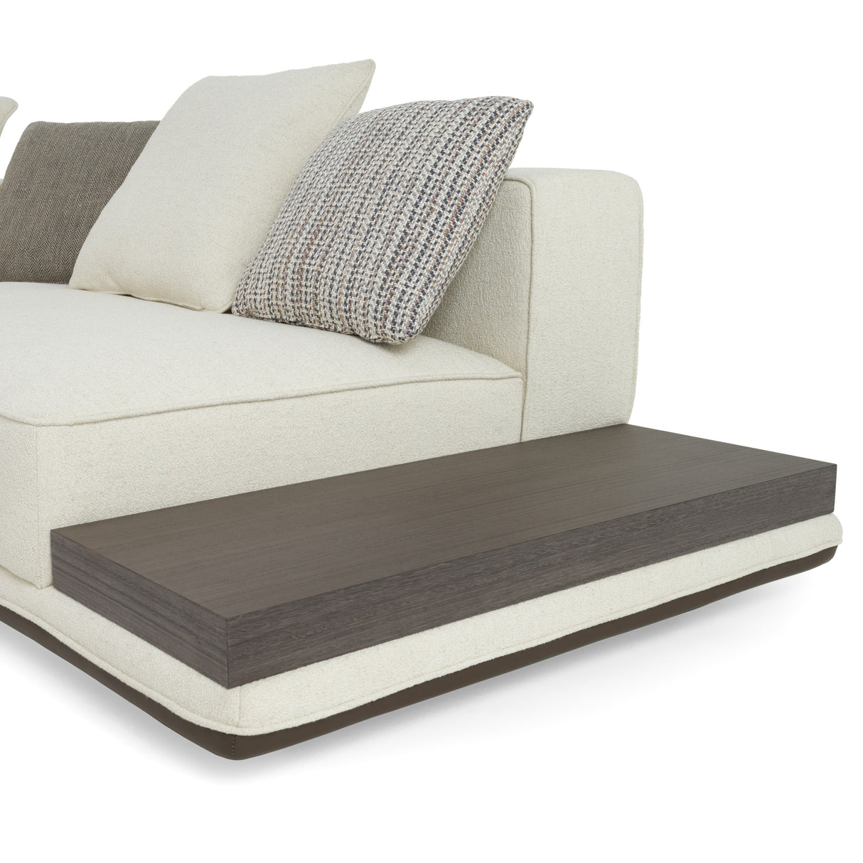 Siret - Modern Ivory Fabric Modular Sectional Sofa W/ Coffee Table - View Image 1