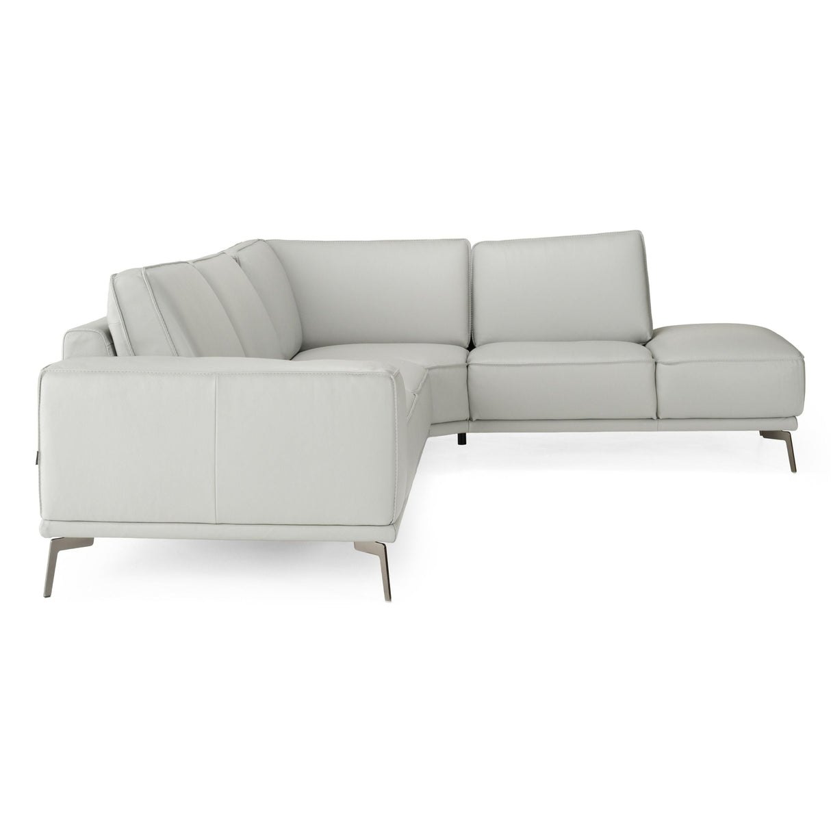 Soho Italian Right-Facing Light Grey Nirvana Leather Sectional Sofa – VIG Furniture - Home Elegance USA