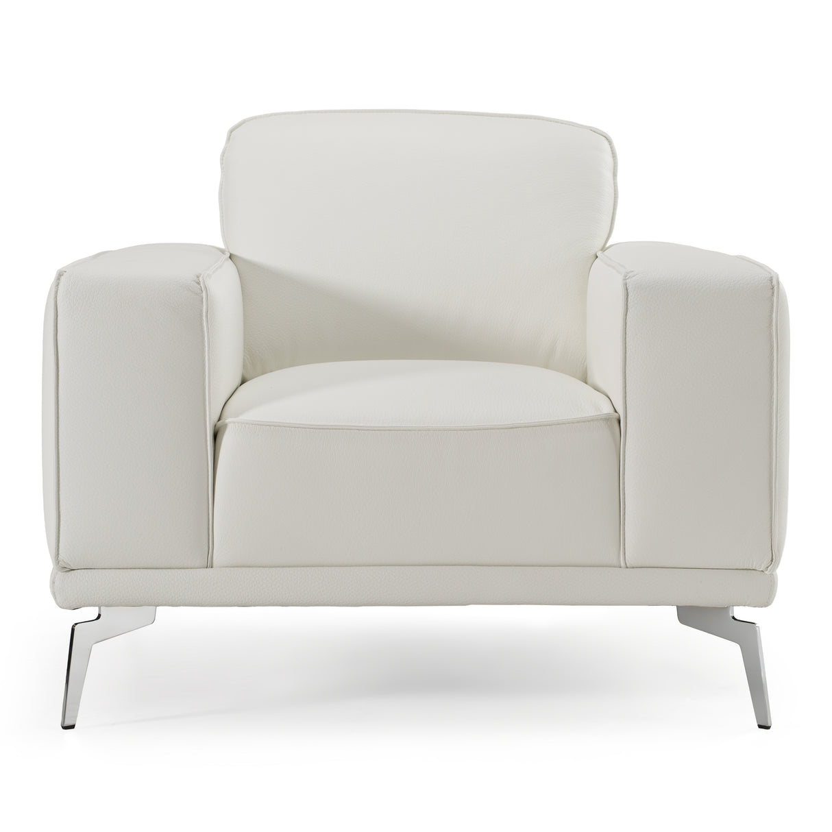 Soho - Contemporary Italian White Leather Armchair - View Image 1