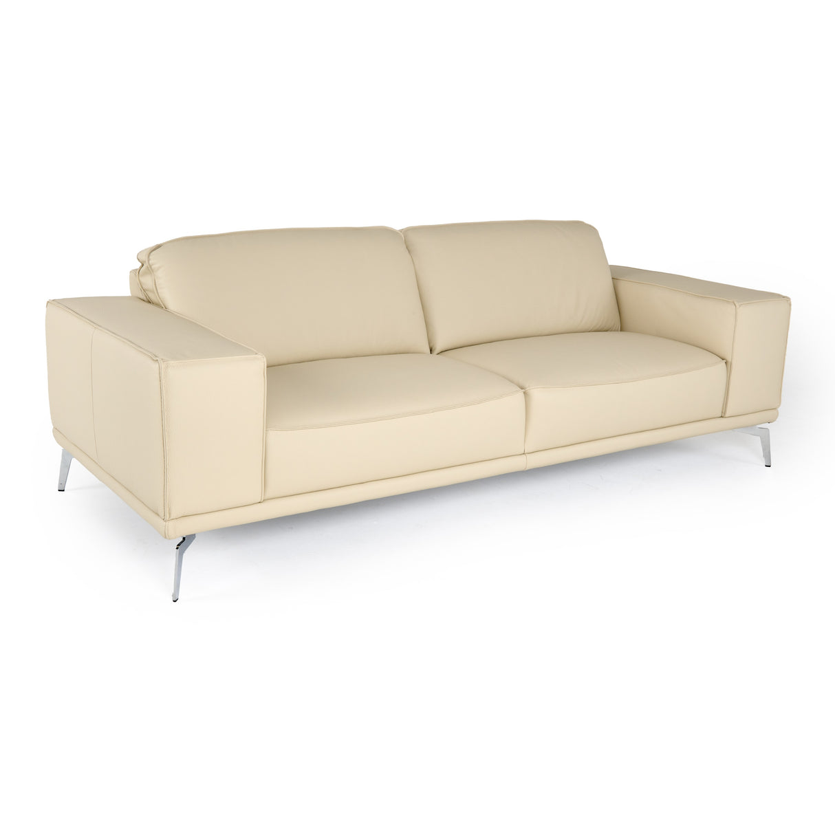 Soho - Italian Off White Leather Sofa - View Image 1
