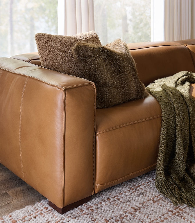 Fresco 5-Seat Power Reclining Sectional Zen Caramel Leather – Hooker Furniture (4-PWR) - Home Elegance USA