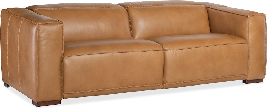 Fresco LAF/RAF 2 over 2 Sofa with Power Recline and Power Headrest Zen Caramel Leather – Hooker Furniture - Home Elegance USA