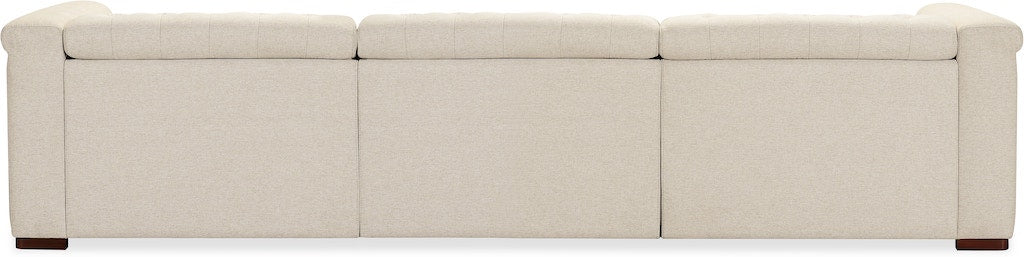 Savion Deux 3-Seat Power Reclining Sofa Aries Beach Fabric – Hooker Furniture (2-PWR) - Home Elegance USA