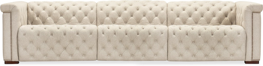 Savion Deux 3-Seat Power Reclining Sofa Aries Beach Fabric – Hooker Furniture (2-PWR) - Home Elegance USA