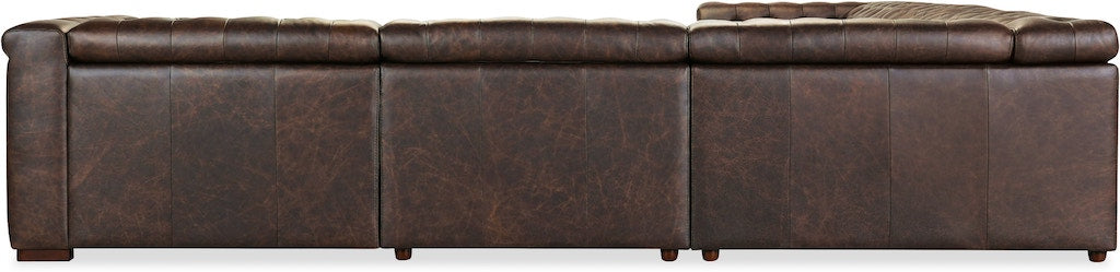 Savion Deux 5-Seat Power Reclining Sectional West Saddlewood Leather – Hooker Furniture - Home Elegance USA