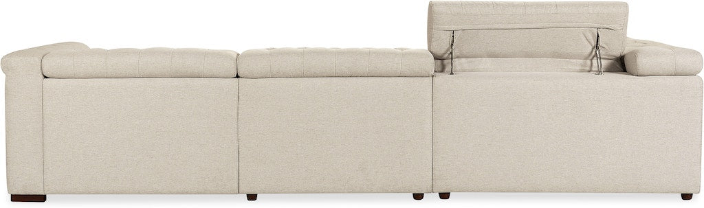 Savion Deux 5-Seat Power Reclining Sectional Aries Beach Fabric – Hooker Furniture (4-PWR) - Home Elegance USA