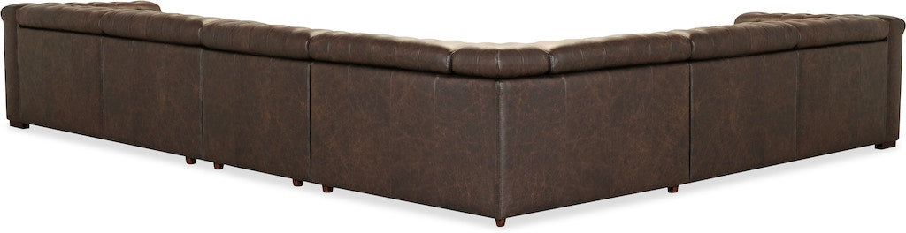 Savion Deux 6-Seat Power Reclining Sectional West Saddlewood Leather – Hooker Furniture - Home Elegance USA