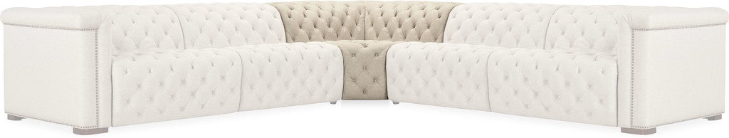 Savion Deux 5-Seat Power Reclining Sectional Aries Beach Fabric – Hooker Furniture (4-PWR) - Home Elegance USA