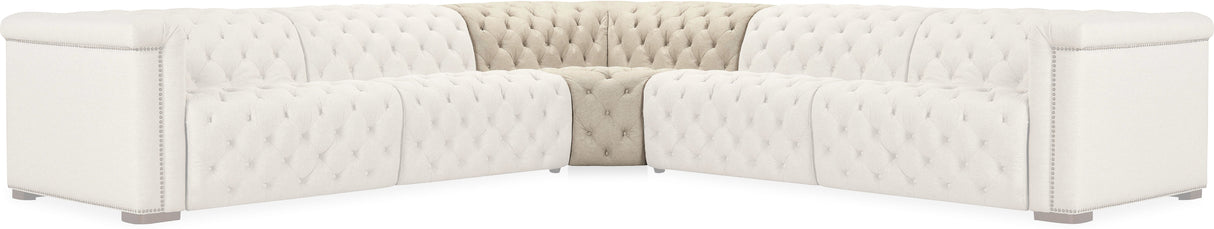 Savion Deux 5-Seat Power Reclining Sectional Aries Beach Fabric – Hooker Furniture (3-PWR) - Home Elegance USA