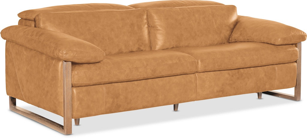 Jericho Power Sofa with Power Headrest Dallas Toffee Leather – Hooker Furniture - Home Elegance USA