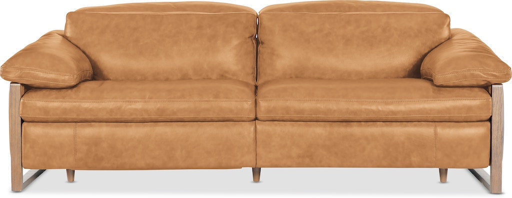 Jericho Power Sofa with Power Headrest Dallas Toffee Leather – Hooker Furniture - Home Elegance USA