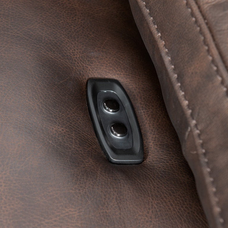 Jericho Power Sofa with Power Headrest Dallas Americano Leather – Hooker Furniture - Home Elegance USA