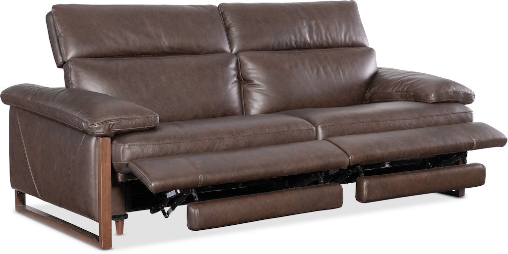 Jericho Power Sofa with Power Headrest Dallas Americano Leather – Hooker Furniture - Home Elegance USA