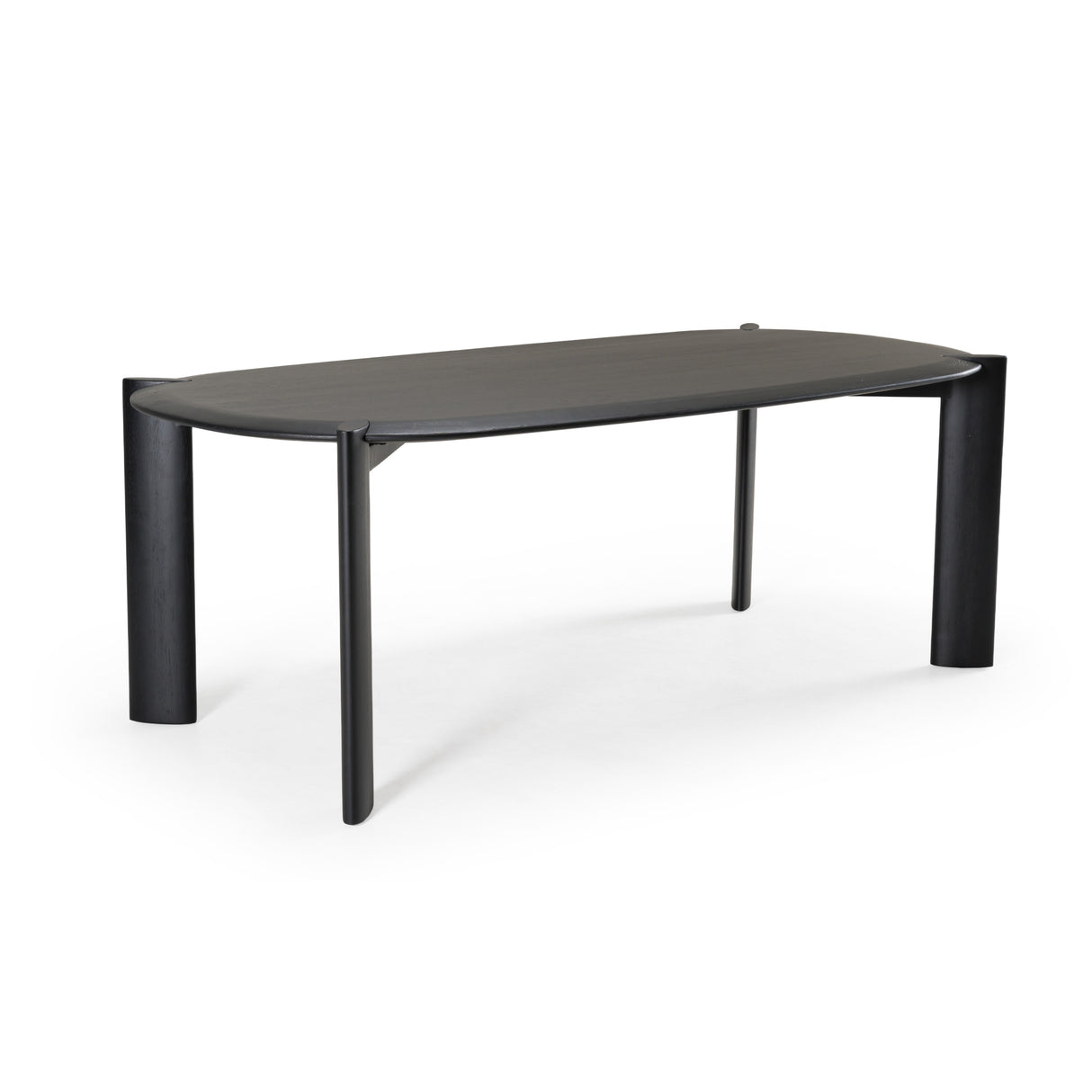 Steven - Modern Black Oval Dining Table - View Image 1