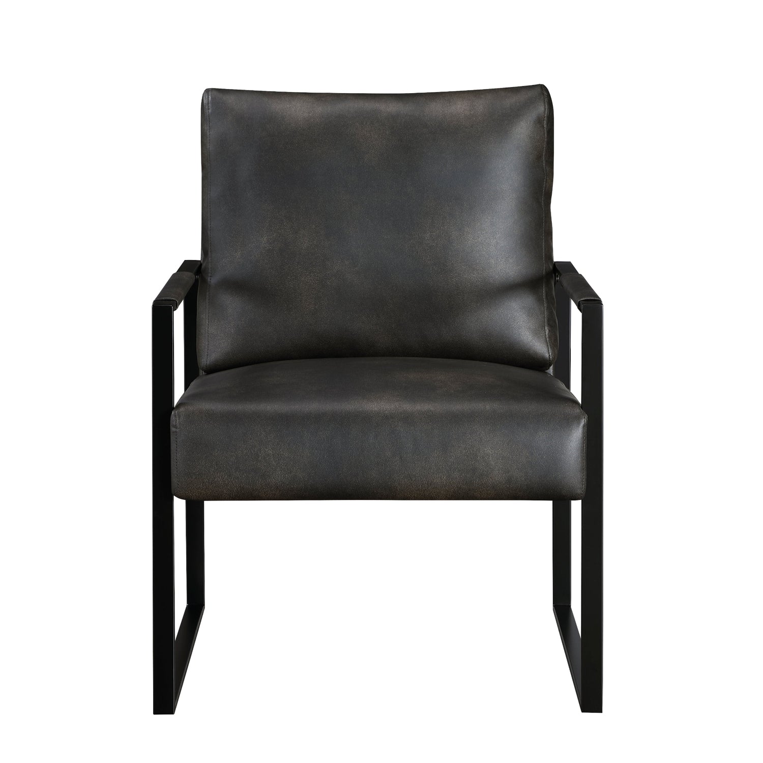 Trent Accent Chair Dark Gray front view - Homelegance