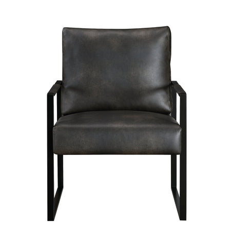 Trent Accent Chair Dark Gray front view - Homelegance