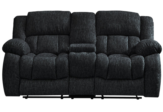 U250 Ebony Console Reclining Loveseat | Global Furniture USA