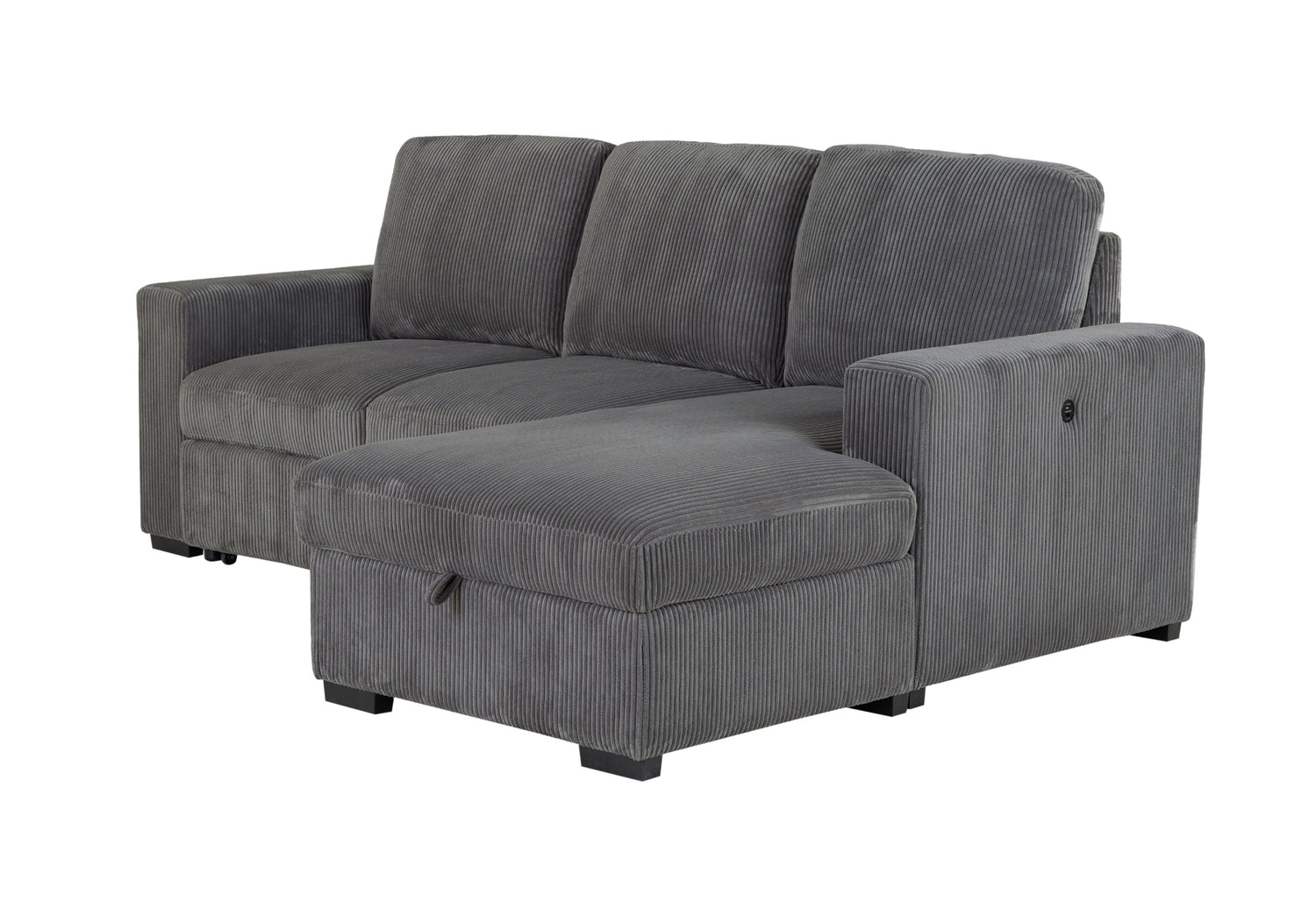 U2660 Grey L Sectional Without Pullout | Global Furniture USA
