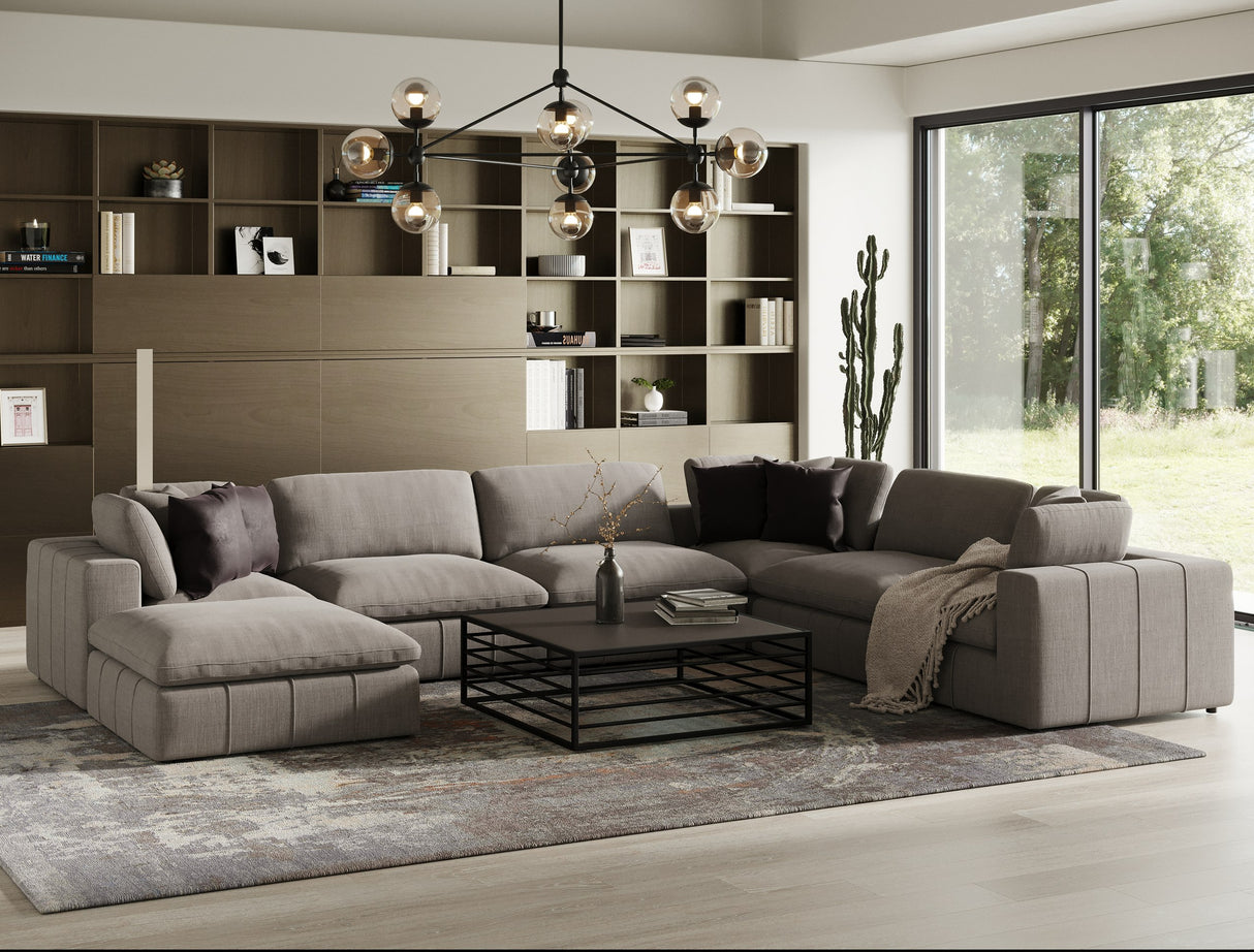 Vicki - Modern Grey Fabric Modular Sectional Sofa-7-Piece Sectional - View Image 1