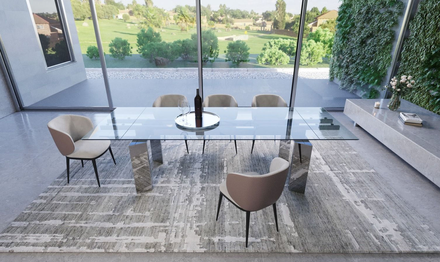 Modrest Viking - Modern Extendable Glass Dining Table | VIG - Home Elegance USA